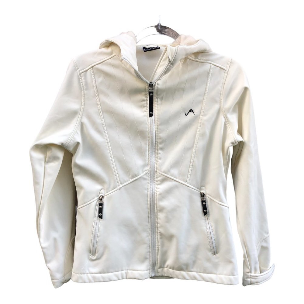 Vintage Vertical 9 Hooded Zip Up Jacket Small